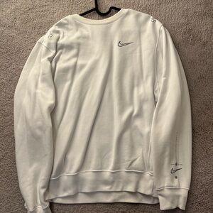 Nike Men's White Crewneck Sweater